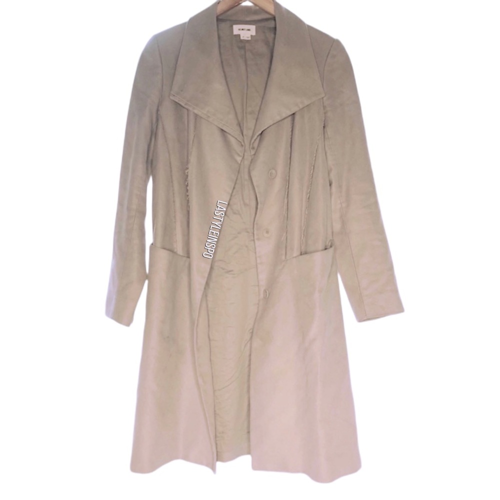 REVOLVE Helmut Lang Oversized Long Coat Tan Beige Size Small Petite
